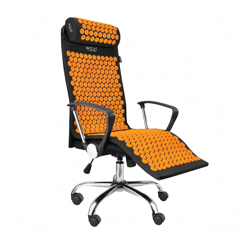 Килимок акупунктурний 4FIZJO Аплікатор Кузнєцова з валиком 128 x 48 см Black/Orange 4FJ0049 (P-5907222931776) - фото 4