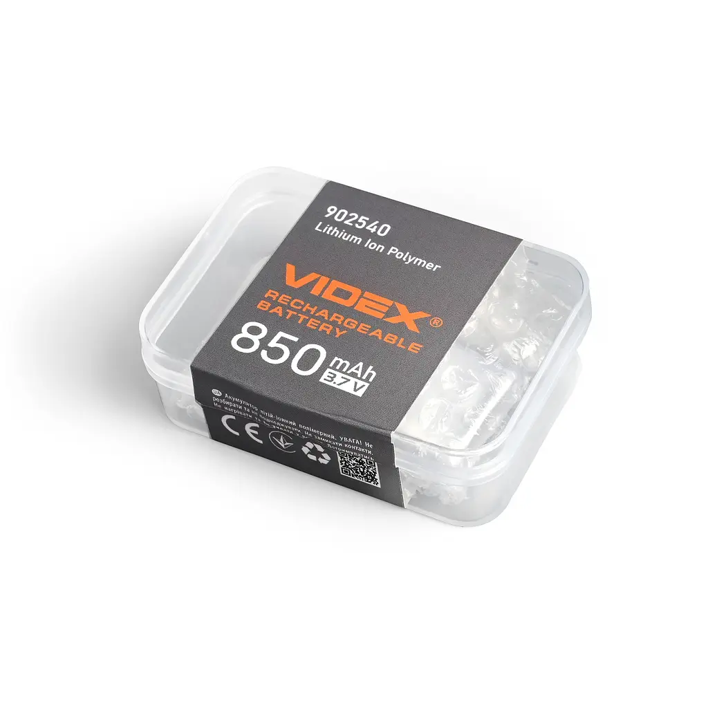 Акумулятор VIDEX Li-pol VLF-B902540-85 850mAh 1шт VIDEX (28569-000) - фото 2