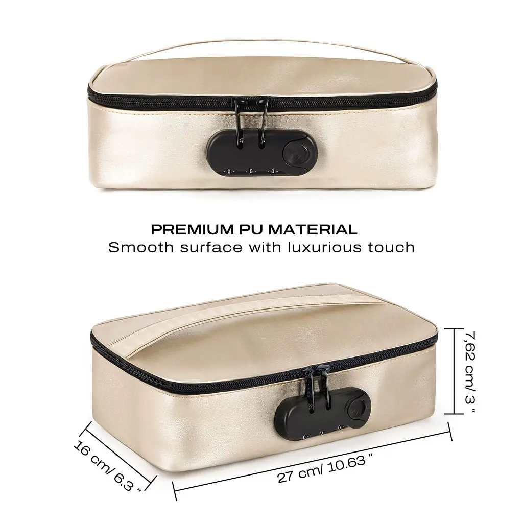 Кейс для іграшок з кодовим замком Dorcel DISCREET BOX LUXURY GOLD - фото 6
