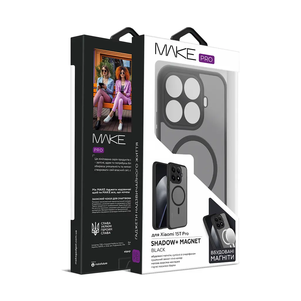 Чохол MAKE Xiaomi 15T Pro Shadow+ Magnet Black - фото 2