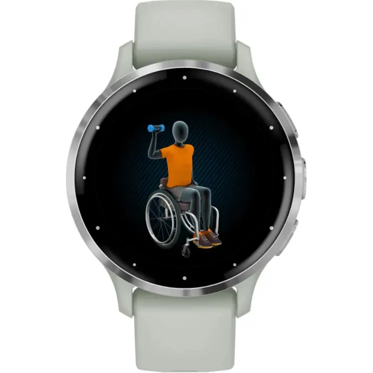Смарт-годинник Garmin Venu 3S Silver S. Steel Bezel w. Sage Gray Case and S. Band (010-02785-01) - фото 6