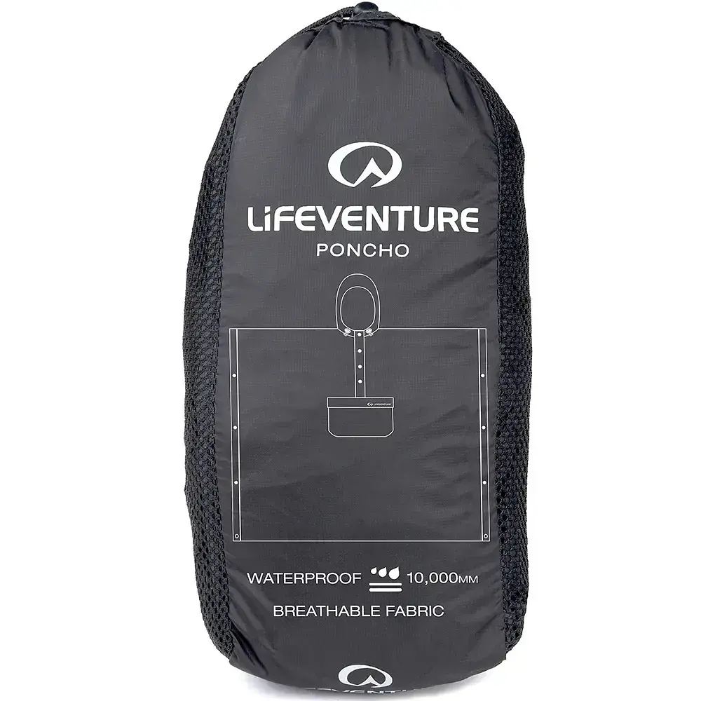 Пончо Lifeventure Poncho ONE SIZE Чорний - фото 4