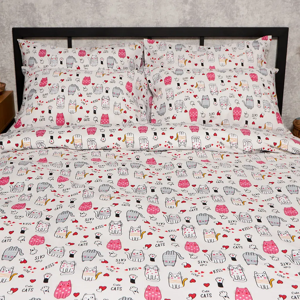 Комплект постельного белья Moon&Star Детский 110x140 см наволочки 2x40x60 см Cute Cats Бязь Gold Люкс - фото 3