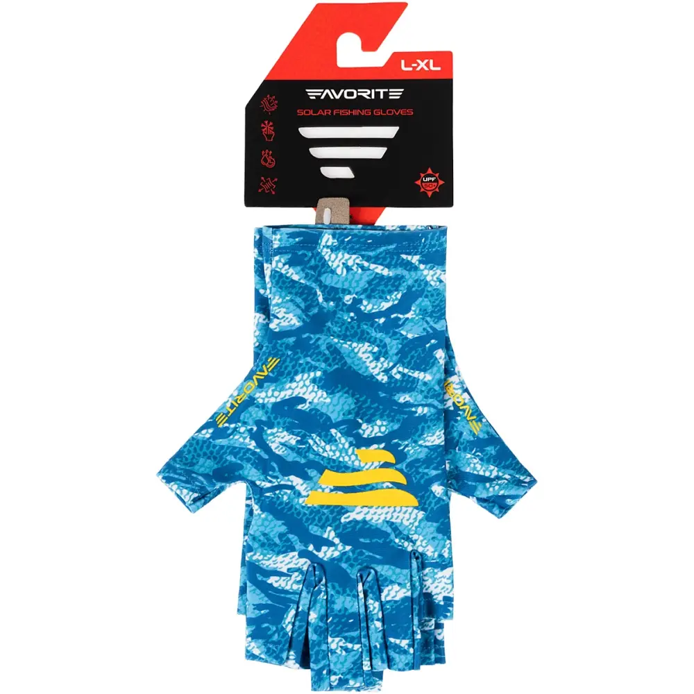 Рукавички Favorite Solar Fishing Gloves 5 Cut L/XL к:white/blue - фото 5