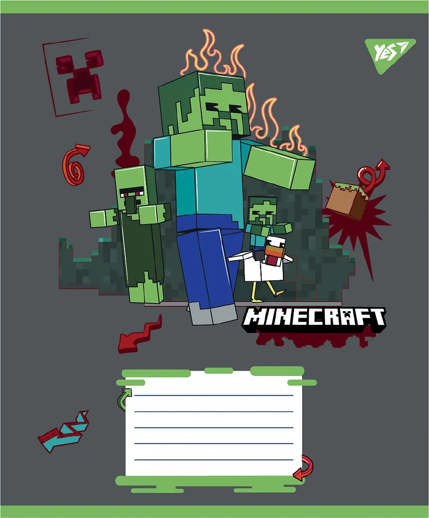 Тетрадь YES 18арк.# /767579/ Minecraft Heroes (25/400) упаковка 25 шт - фото 4