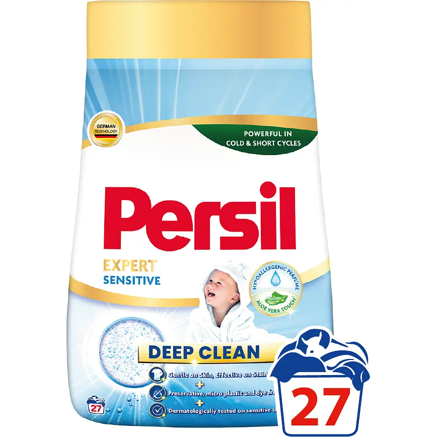 Пральний порошок Persil Expert Deep Clean Автомат Sensitive 27 циклів прання 4.05 кг