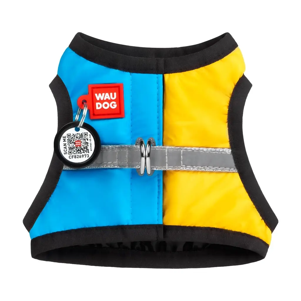 Шлея для собак WAUDOG Clothes з QR паспортом Colors of freedom XS4 (223-4020) - фото 4