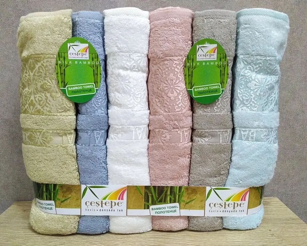 Набір бамбукових махрових турецьких рушників Cestepe 6 штук Bamboo Royal 70х140 - фото 3