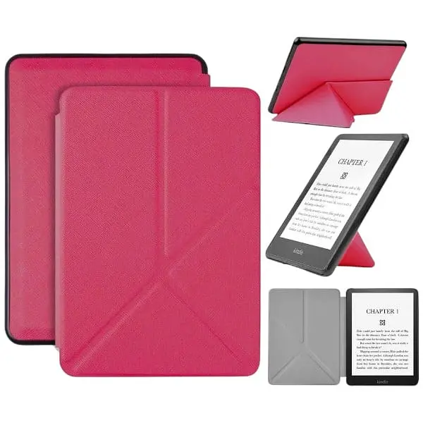 Обложка Ultra Slim Origami BeCover для Amazon Kindle Paperwhite 11th Gen. 2021 Hot Pink (711057) - фото 5