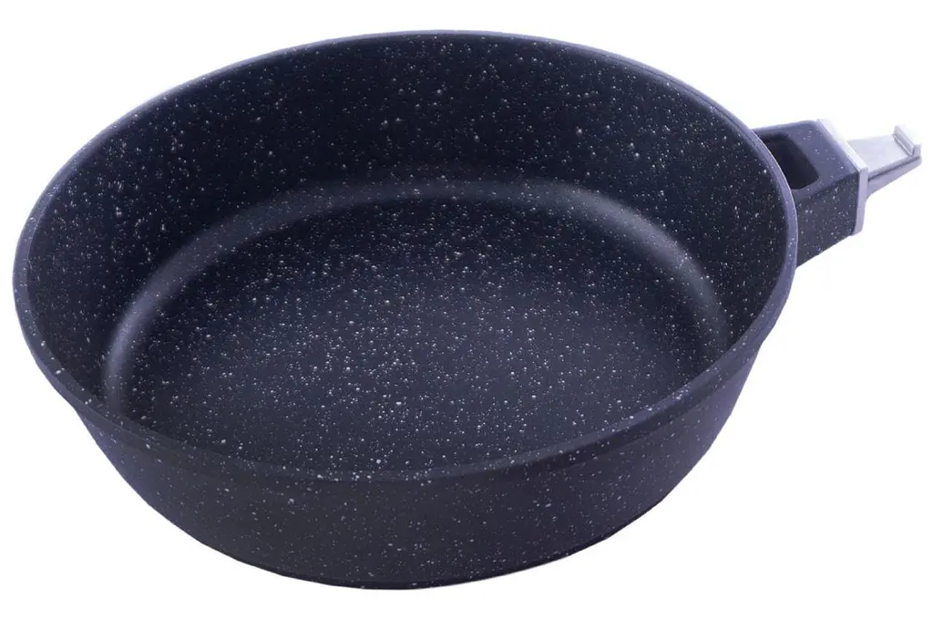Сковорода глибока антипригарна 24 см Maestro MR-4724 Granite литий алюміній ручка, що знімається - фото 5