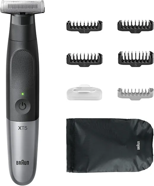 Тример для бороди та вусів/ Тример для тіла Braun Series X XT5100 Black UA - фото 2