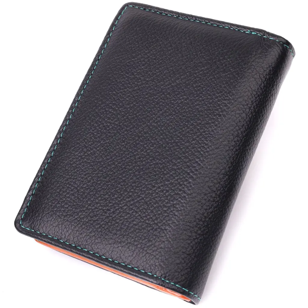 Стильний гаманець для жінок із натуральної шкіри ST Leather 22501 чорний - фото 2