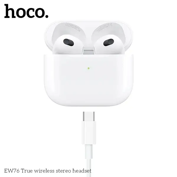 Беспроводные TWS наушники Hoco EW76 |BT5.4, 300/30mAh, 150/4h, Type-C, AC6983| вкладыши white - фото 2