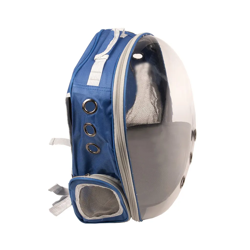 Сумка-переноска для кішок, повітропроникна, синя - фото 3