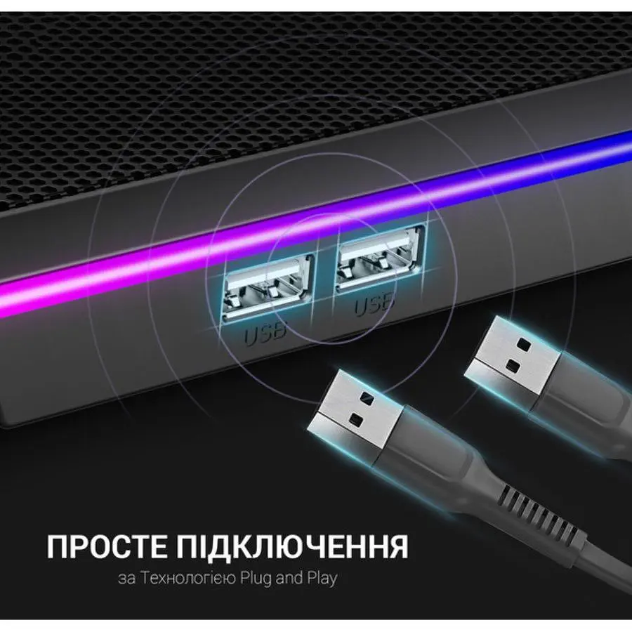 Охлаждающая подставка для ноутбука до 17,3 дюйма GamePro GPCP-940 6xfans - фото 11