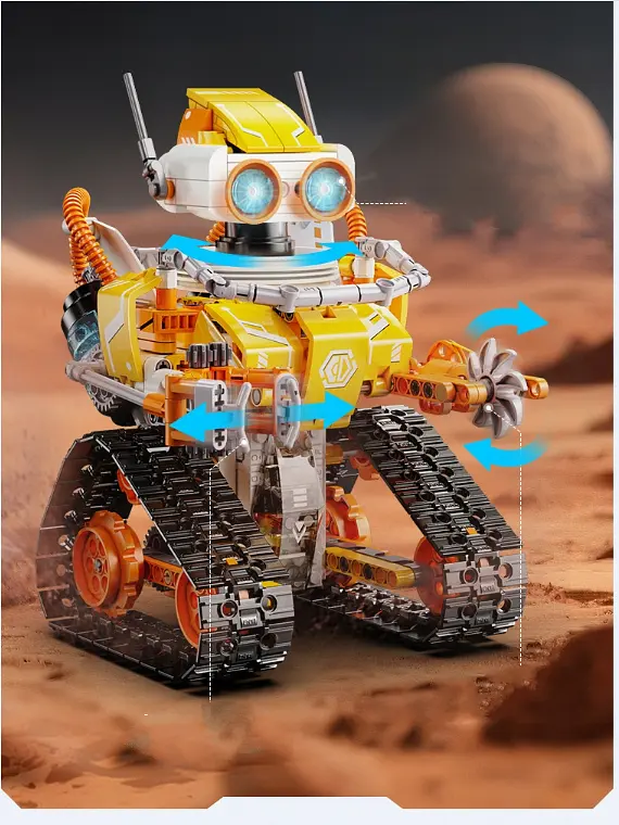 Конструктор робот програмований STEM-робот 3 в 1 Robot  W - bot CaDa з пультом і додатком робот-трансформер для дітей на радіокеруванні, 455 деталі - фото 6
