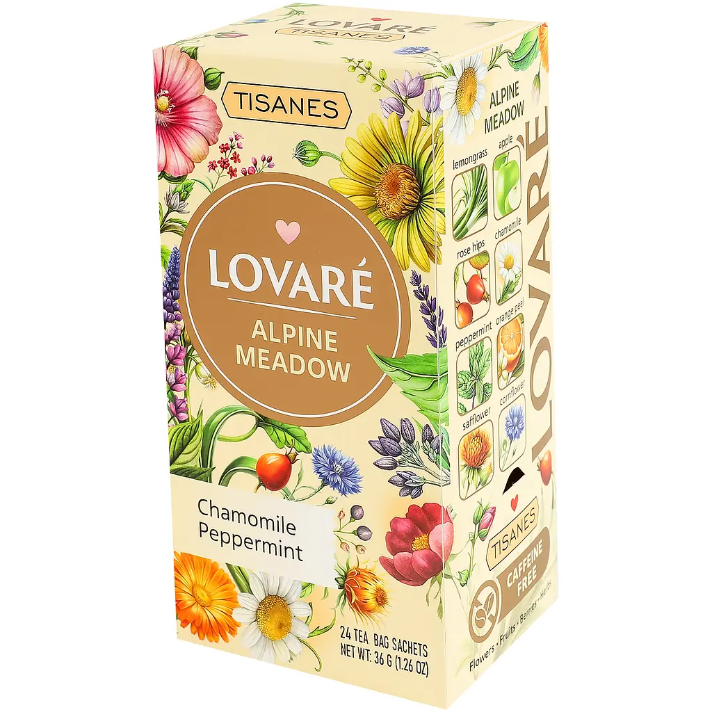 Чай Lovare Tisanes Alpine Meadow бленд трав'яного чаю з плодами та квітами 36 г (24 шт. х 1.5 г) - фото 4