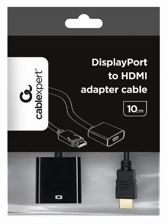 Переходник Cablexpert DisplayPort-HDMI, 0,1 м, черный (A-DPM-HDMIF-002) - фото 3