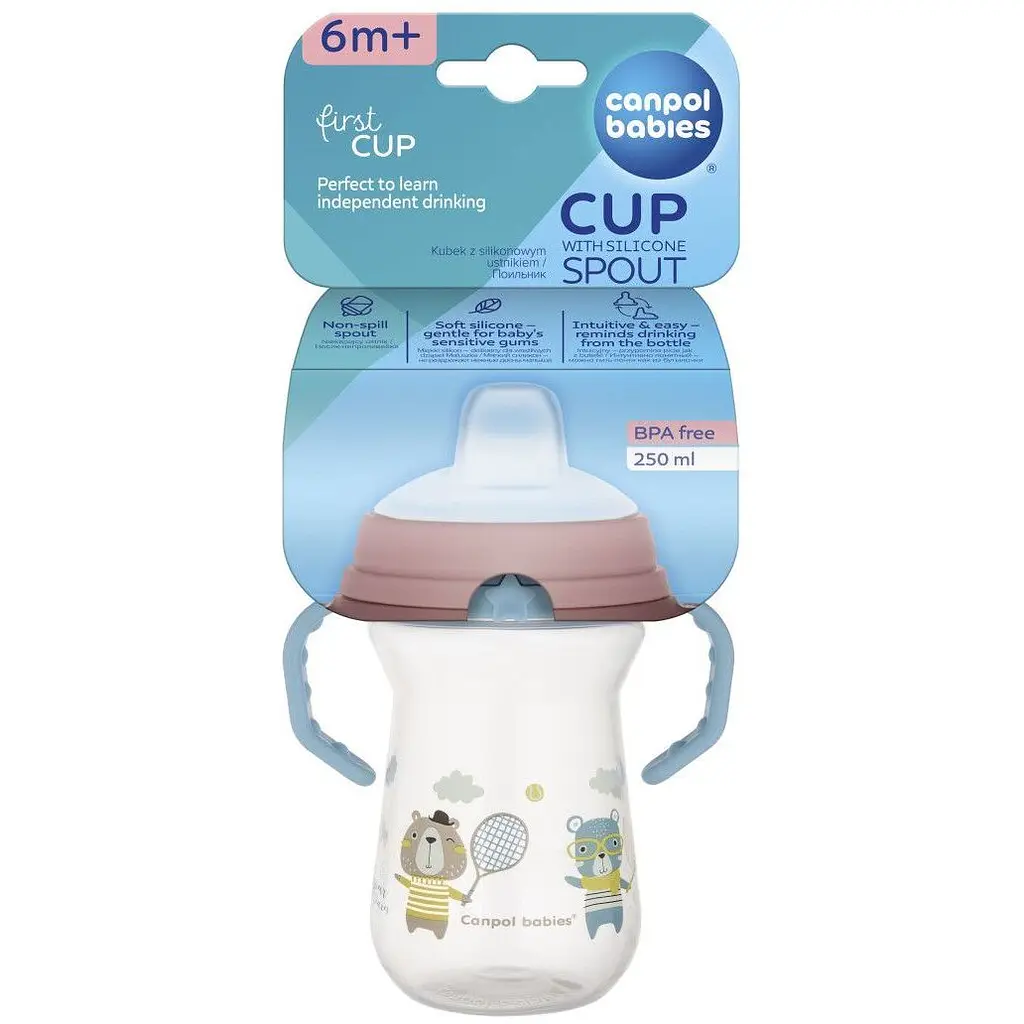 Кружка тренувальна Canpol babies First Cup Bonjour Paris 250 мл рожевий - фото 3