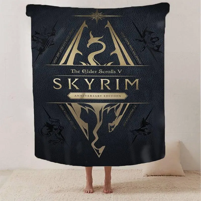 Плед 3D плюшевий подаруноковий Skyrim 160х200 см - фото 2