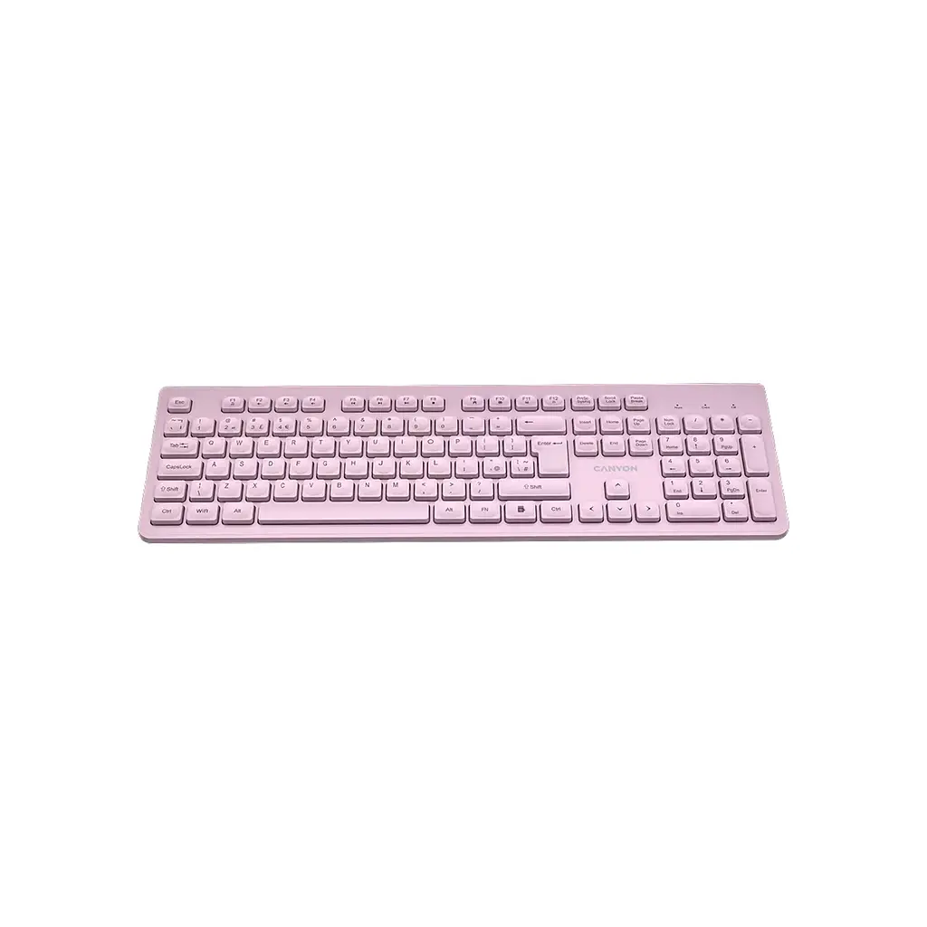 Клавіатура Canyon HKB-W01 Silent Wireless UA Pink (CNS-HKBW01P) - фото 3