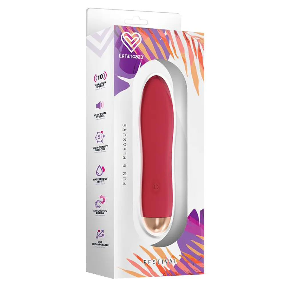 Вибратор Festival Dawel 13 см (красный) - фото 3