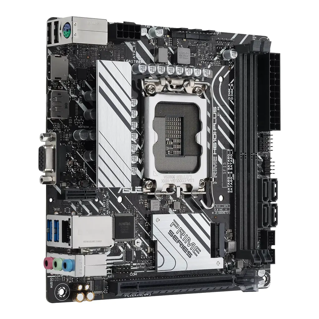 Материнcька плата Asus PRIME H610I-PLUS-CSM s1700 H610 2xDDR5 M.2 HDMI D-Sub DP mITX - фото 6