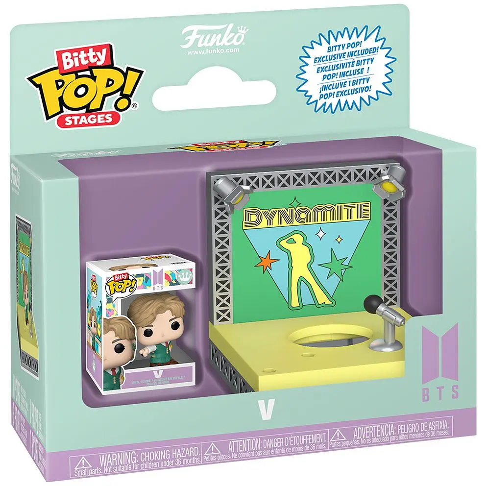 Набір ігрових фігурок Funko Bitty POP! Stages BTS Ві Dynamite (86741) - фото 3