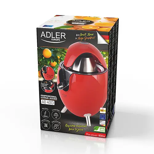 Соковитискач для цитрусових Adler AD 4013 red - фото 6