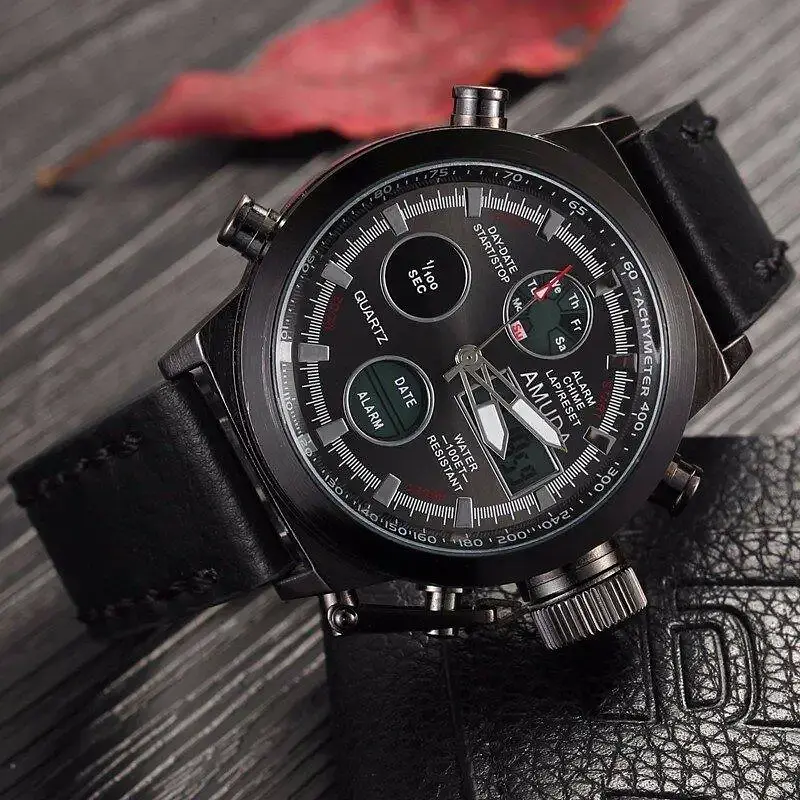 Наручний чоловічий годинник AMST Watch / Армійський чоловічий годинник з підсвіткою вологостійкий - фото 3