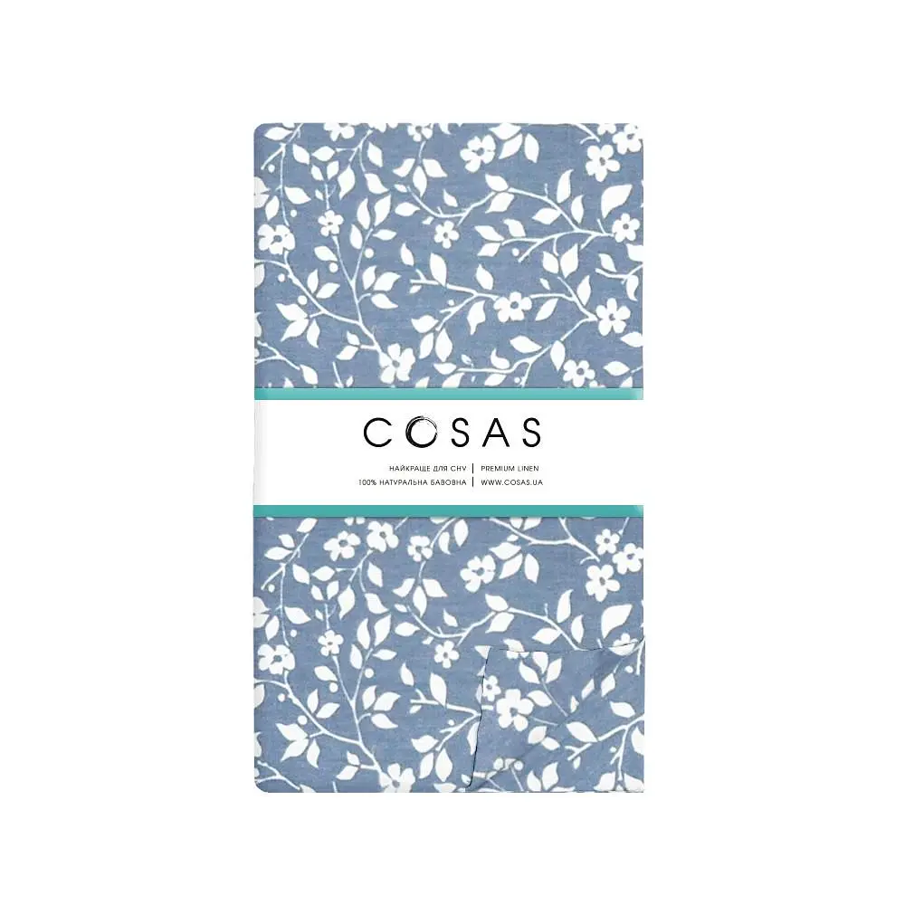 Наволочка Cosas Flowers CS1 50х70 см блакитна (FlowersWhiteBlue_50) - фото 3