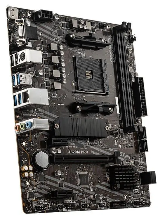 Материнская плата MSI A520M Pro (A520M Pro) (Socket AM4, AMD A520, Micro-ATX) Б/у - фото 3