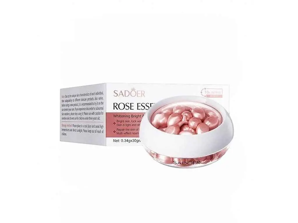 Капсули для обличчя SADOER (молочко з есенцією) з трояндою 340г 30шт