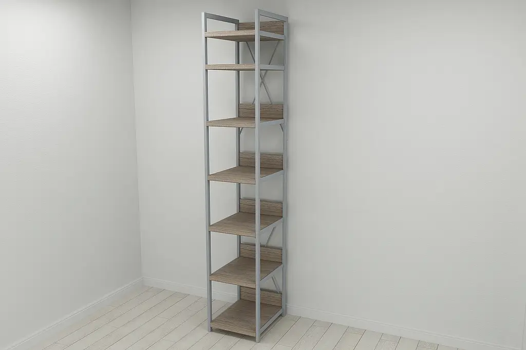 Шафа Гардероб Уні секція 4 серії Конект Ferrum-decor 220x40x50см Сірий метал ДСП Дуб Сонома Трюфель 32 мм (FRD-104554) - фото 7