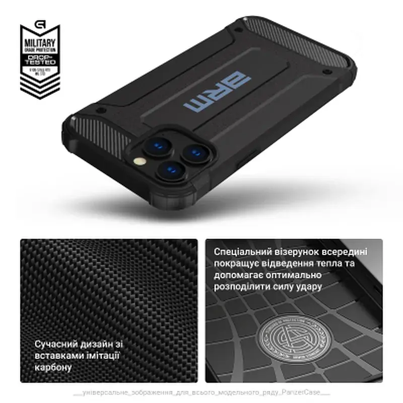Чохол до мобільного телефона Armorstandart Panzer Samsung S25 Plus Black (ARM81551) - фото 6