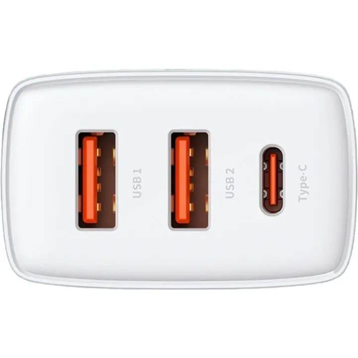 Зарядний пристрій Baseus Compact Quick Charger 2U+C 30W White (CCXJ-E02) - фото 4