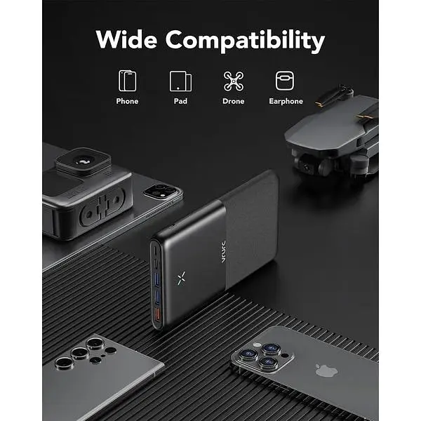 Портативний зарядний пристрій Vrurc 30000 mAh 20W швидка зарядка PD 18W QC 3.0 USB C з 4 виходами - фото 7
