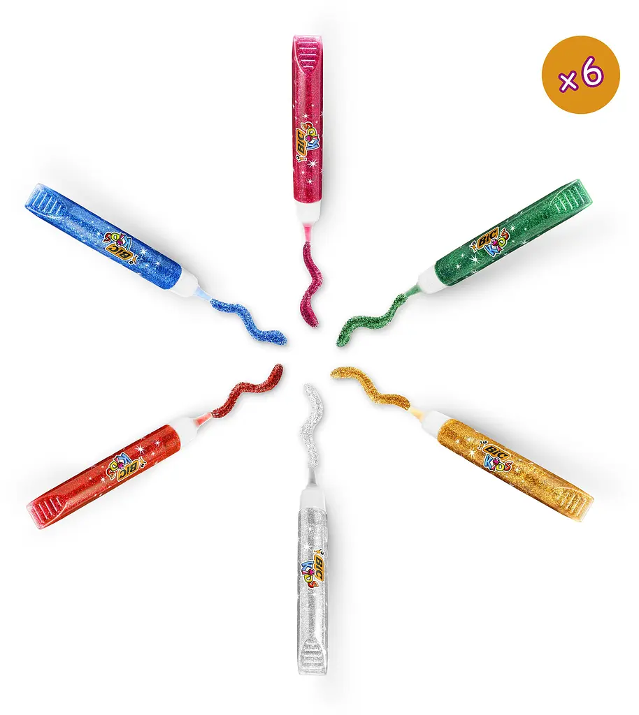 Набір клей-олівців BIC Kids Glitter Glue Metallic 6 шт. (893269) - фото 4