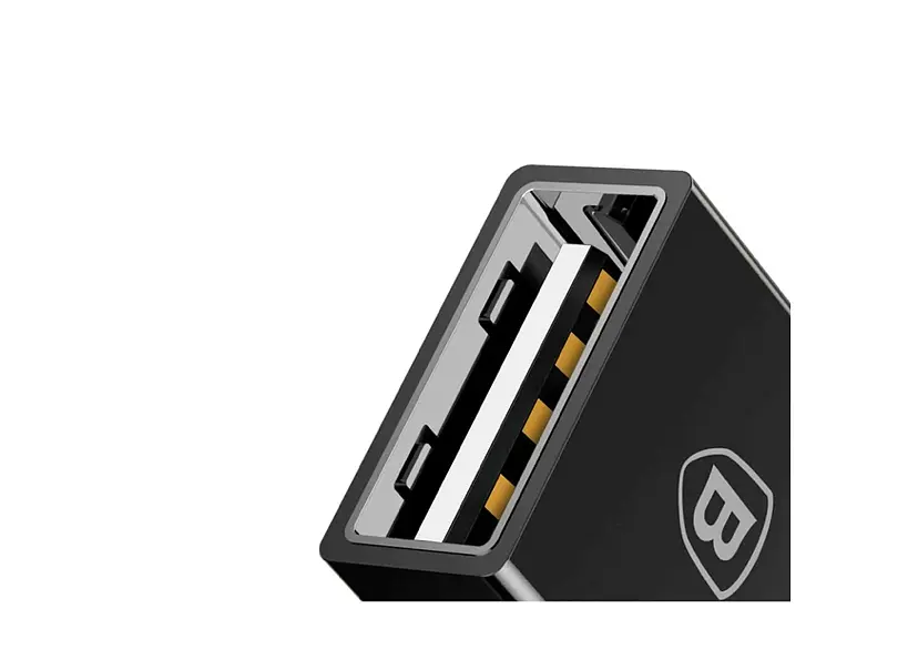 Перехідник Baseus Exquisite Type-C Male Female to USB Black CATJQ-B01 10904 - фото 2
