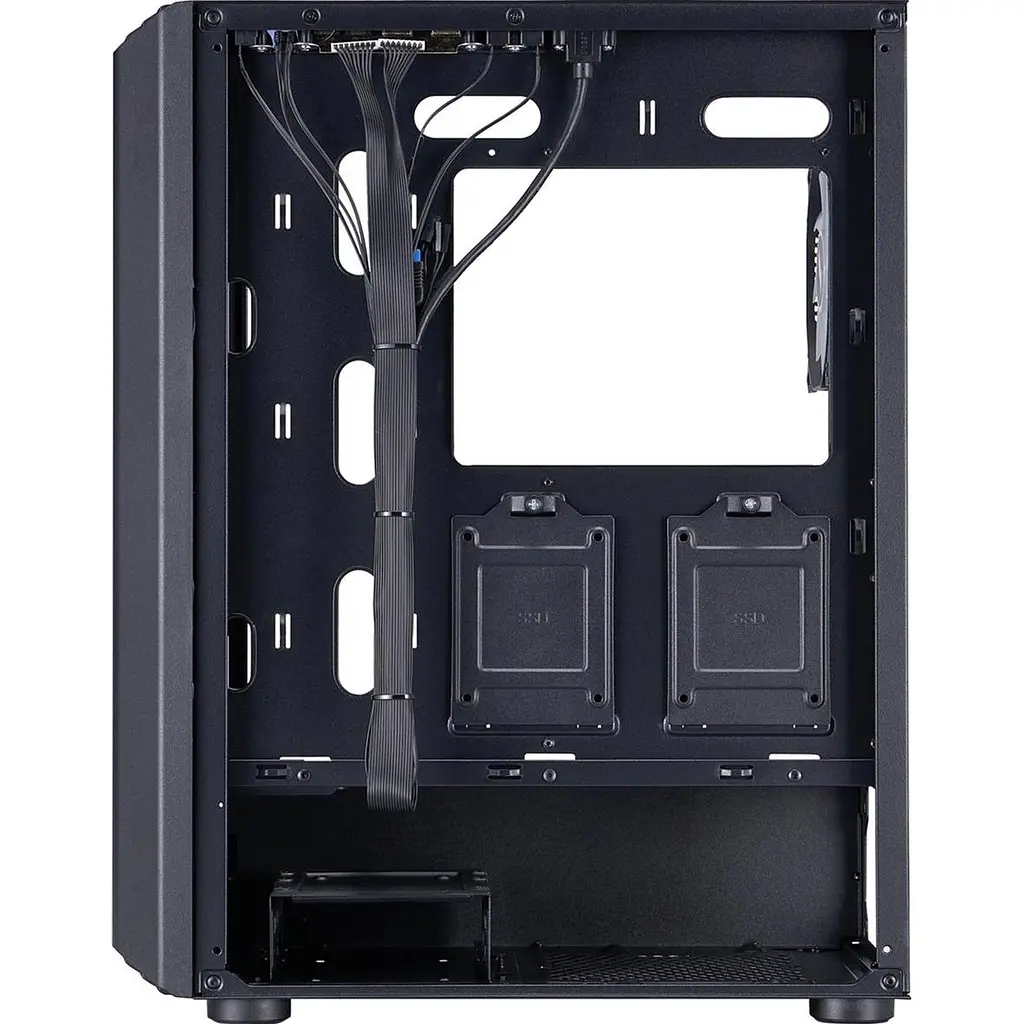 Корпус 1stPlayer H6-BK-4F7 Black [146445] - фото 6
