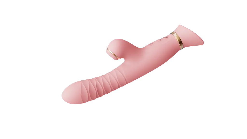 Вибратор-кролик Zalo Rose Rabbit Thruster 25 см светло-розовый - фото 3