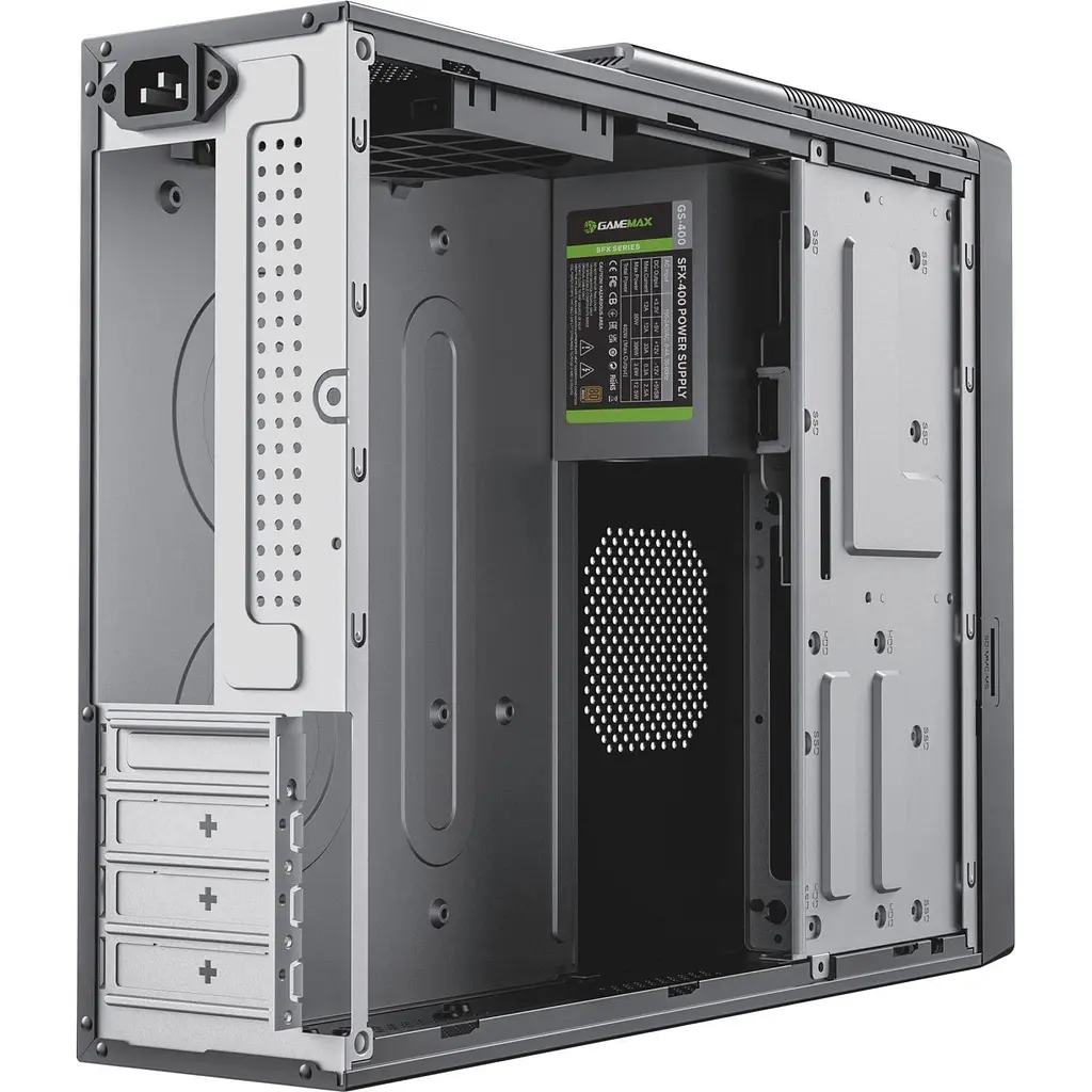 Корпус GameMax GS-400 з блоком живлення 400W SFX 80+ Bronze (ST-608-2U2-2U3-TYPE-C-CR-400W) - фото 5