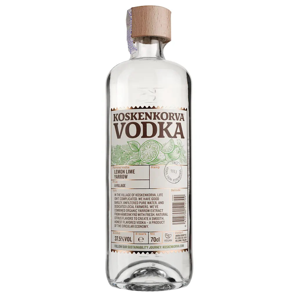 Алкогольный напиток Koskenkorva Lemon Lime Yarrow 37.5% 0.7 л - фото 2