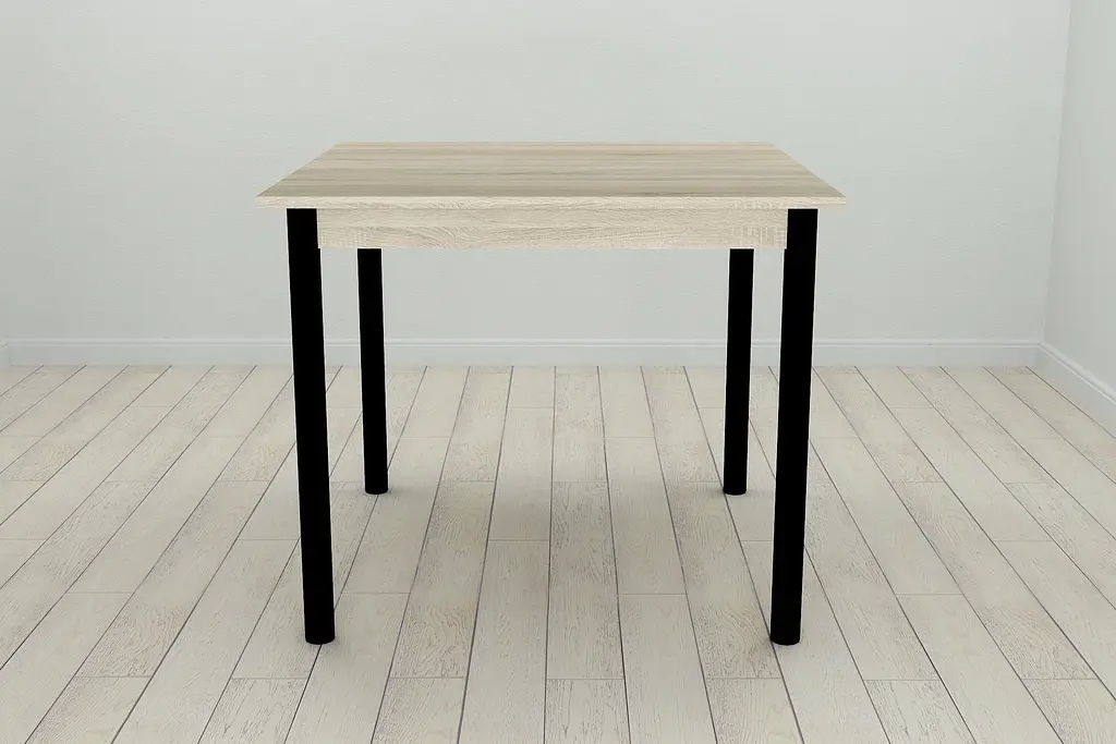 Кухонний стіл Ferrum-decor Агата 75x80x80 Чорний ДСП Сонома 16мм (FRD-106255) - фото 3