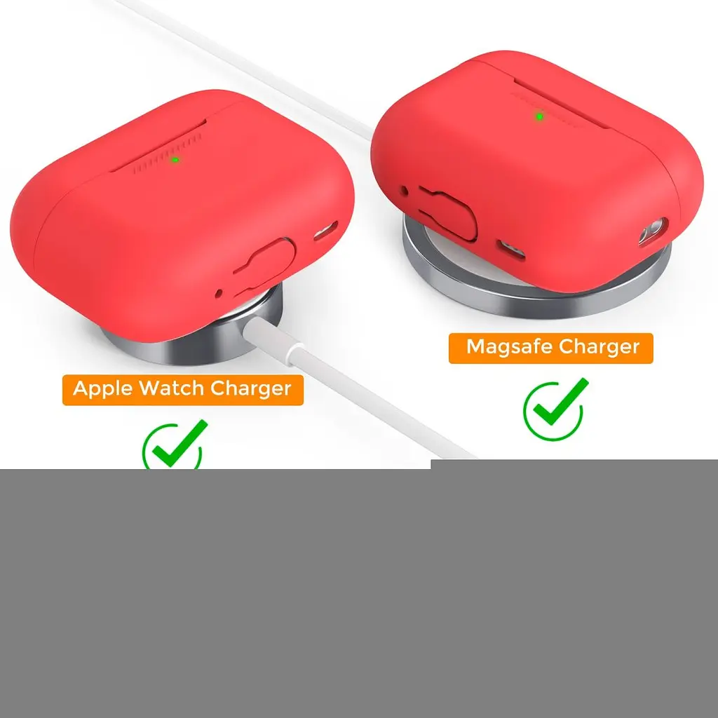 Чохол AhaStyle Colorful Silicone Case для AirPods Pro 2 Red [CP-187-2-C-RD] [133843] - фото 4