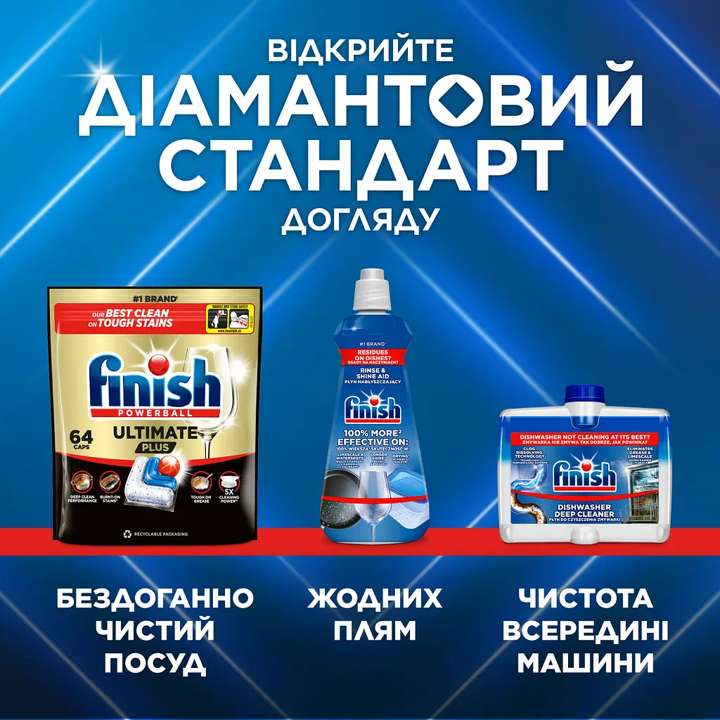 Капсули для посудомийних машин Finish Ultimate Plus Сода 28 шт. (3322152) - фото 6