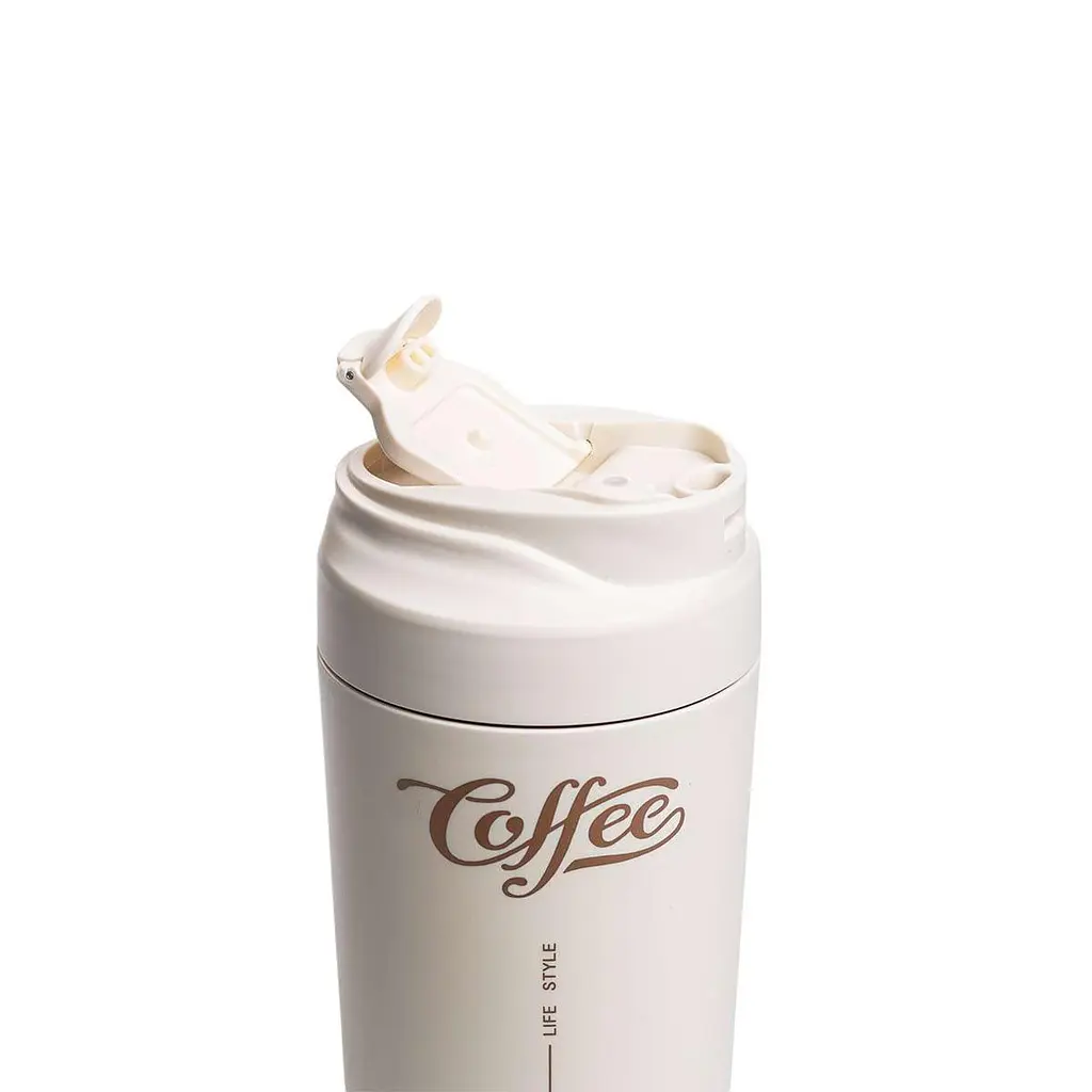 Термочашка Coffee 480 мл з керамічною колбою, бежевий Yiwu HP-14-14BE - фото 11