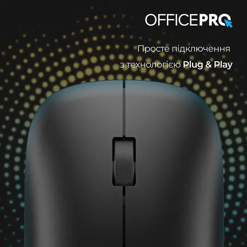 Миша OfficePro Silent Click Wireless Black (M225B) - фото 7
