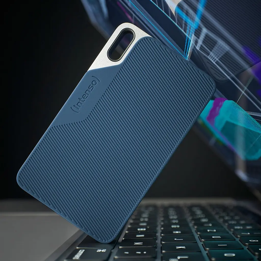 Зовнішній SSD накопичувач Intenso TX100 1TB Grey/Blue (3826460) [174990] - фото 4