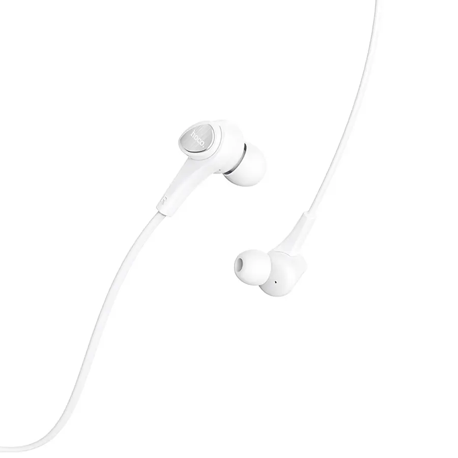 Провідні навушники Hoco M66 Passion in-line control eaphones with mic Hi-Res, 3.5mm, 1.2m, white - фото 4
